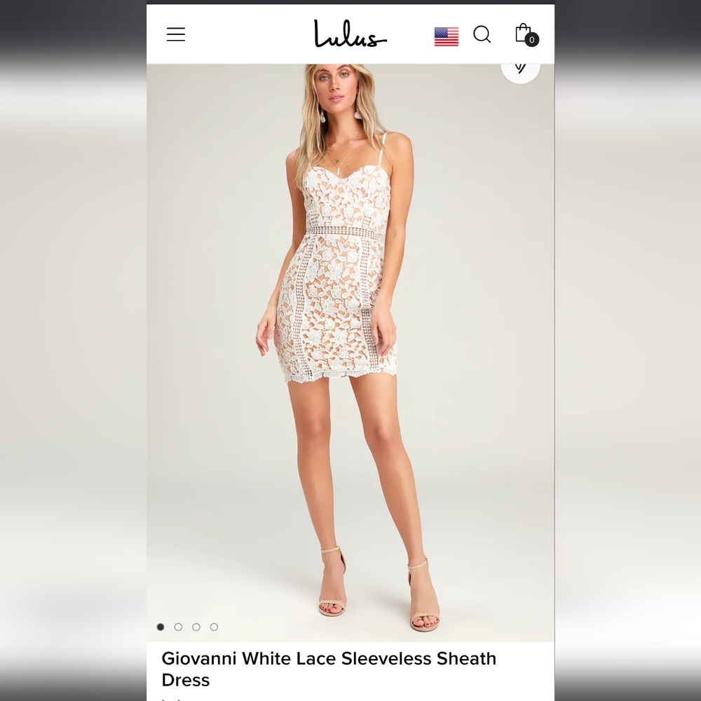NWT Lulu's Lacy White Mini Dress
